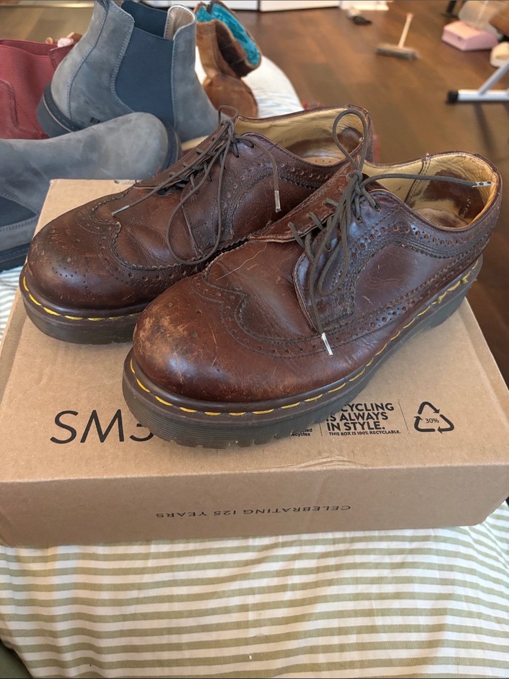 Dr. Martens Brown Brogue Wingtip Leather Oxfords